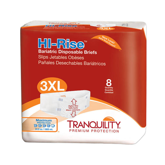 Tranquility HI-Rise 3XL Disposable Bariatric Adult Briefs