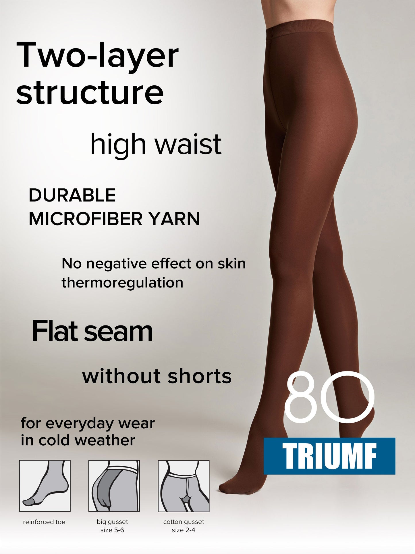 Tights Conte Triumf 80 Den - Opaque Microfiber