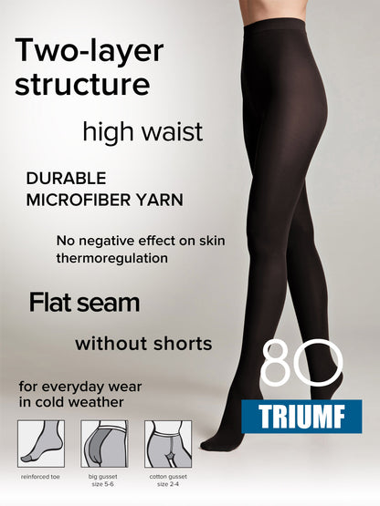 Tights Conte Triumf 80 Den - Opaque Microfiber