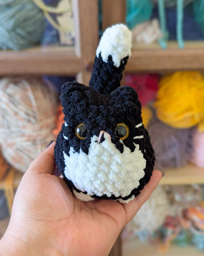 Chubby Tuxedo Loaf Cat Plushie