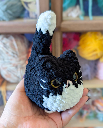 Chubby Tuxedo Loaf Cat Plushie