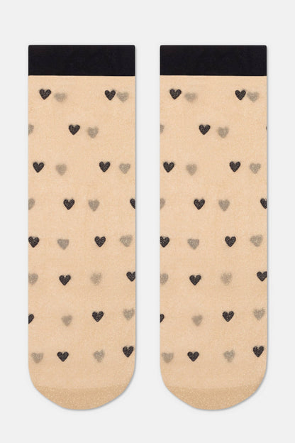 Shimmering Socks Conte Fantasy - "Hearts" Designs
