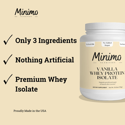 Vanilla Whey Isolate Protein Powder, 1.51 lbs