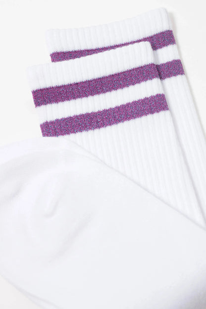 Conte Cotton Long Socks Active 157 - Lurex Stripes