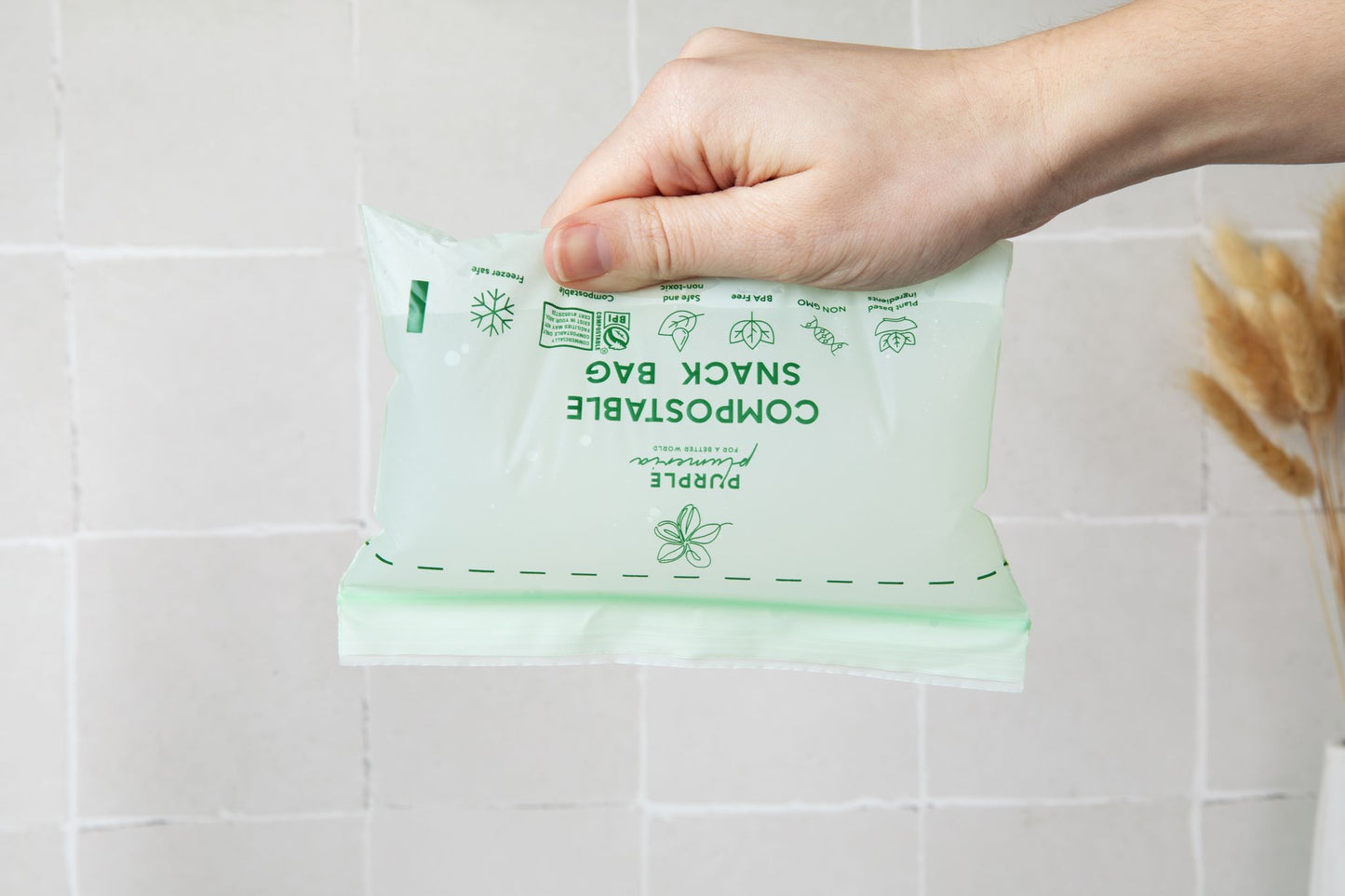 Compostable Resealable Bags. Eco-Friendly & Durable. Snack, Sandwich, Quart & Gallon Sizes