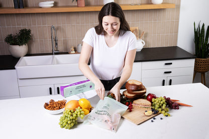 Compostable Resealable Bags. Eco-Friendly & Durable. Snack, Sandwich, Quart & Gallon Sizes