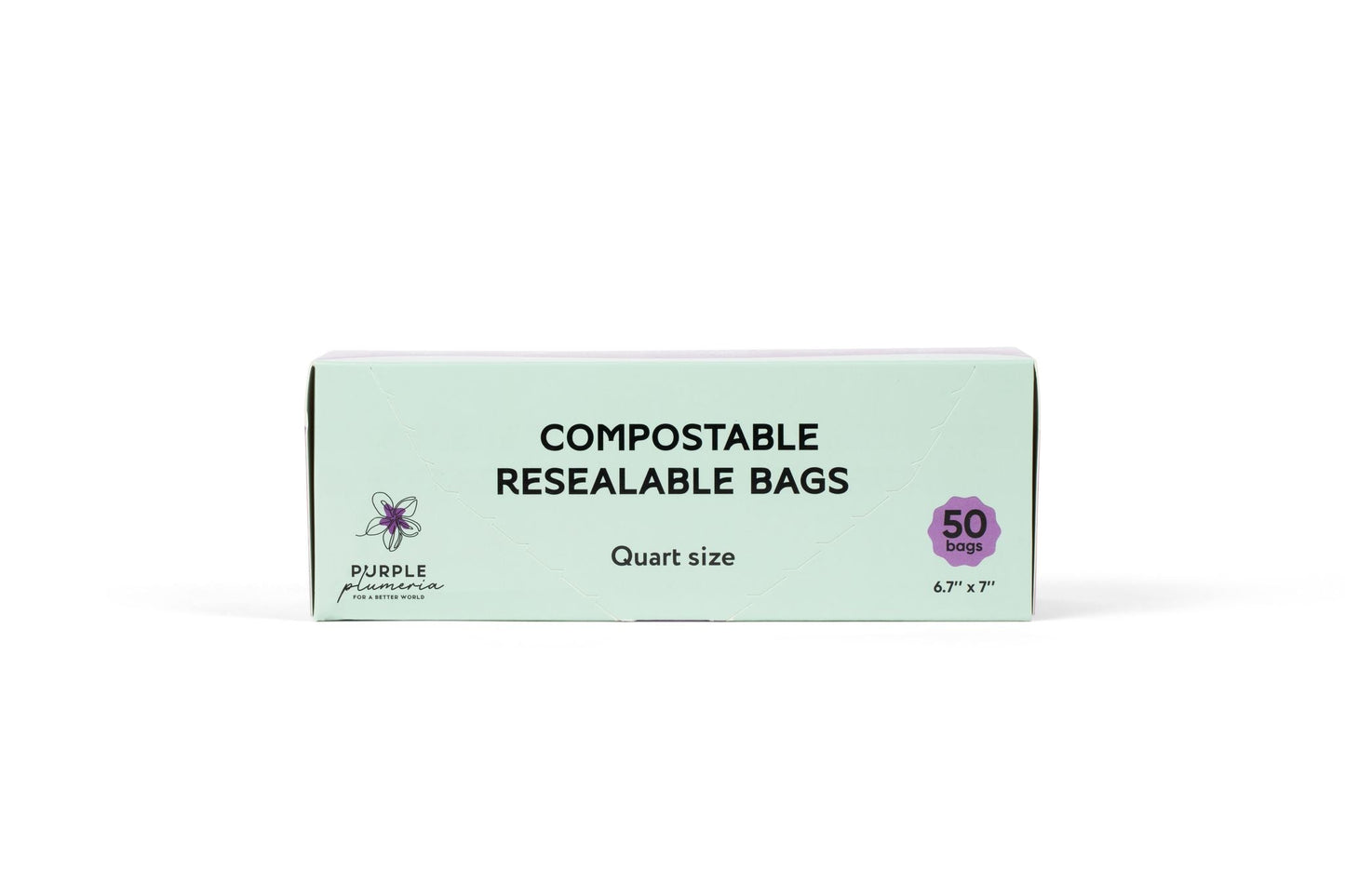 Compostable Resealable Bags. Eco-Friendly & Durable. Snack, Sandwich, Quart & Gallon Sizes
