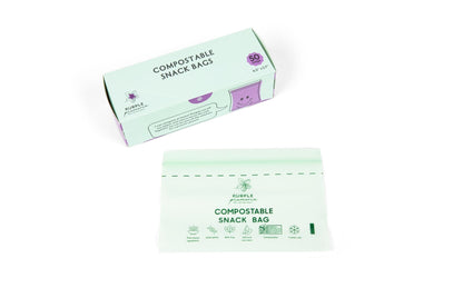 Compostable Resealable Bags. Eco-Friendly & Durable. Snack, Sandwich, Quart & Gallon Sizes
