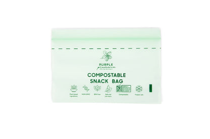 Compostable Resealable Bags. Eco-Friendly & Durable. Snack, Sandwich, Quart & Gallon Sizes