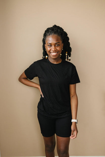 Women's Bamboo Tee & Bike Shorts - sold as separates