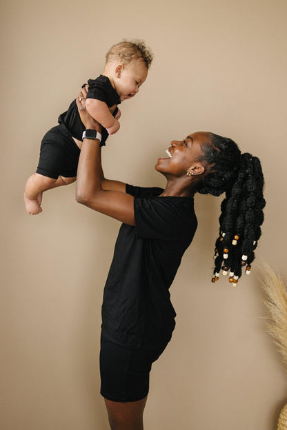 Women's Bamboo Tee & Bike Shorts - sold as separates