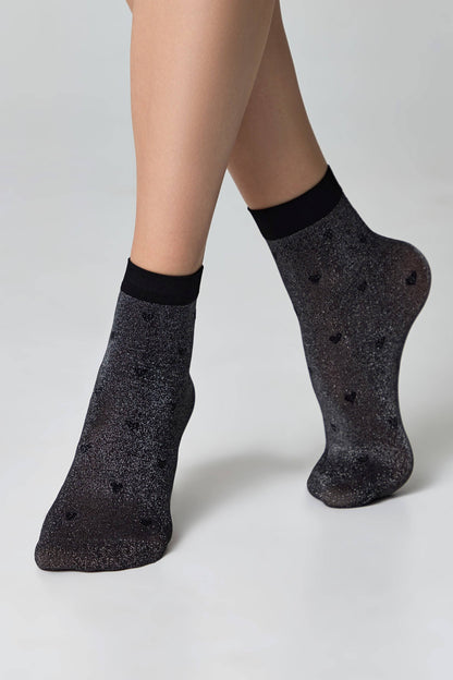 Shimmering Socks Conte Fantasy - "Hearts" Designs