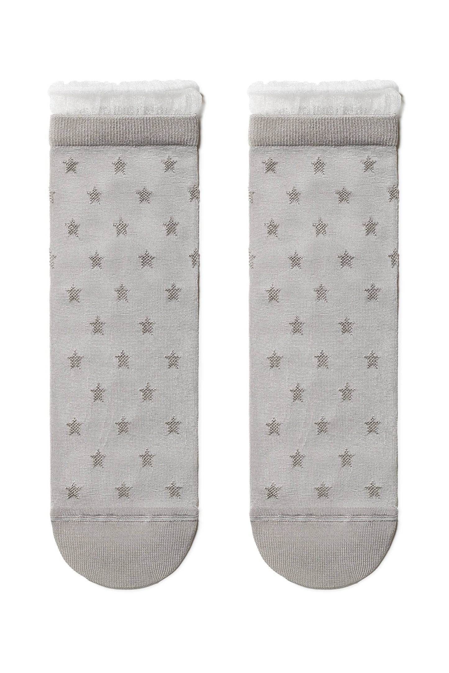 Conte Socks Classic - 491 Glossy Pattern and Decorative Transparent Mesh