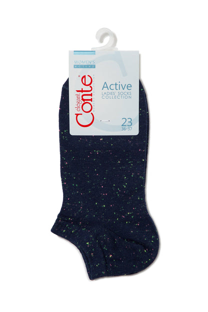 Cotton Ankle Socks Conte Active - 085 Knitted Colorful Pixels