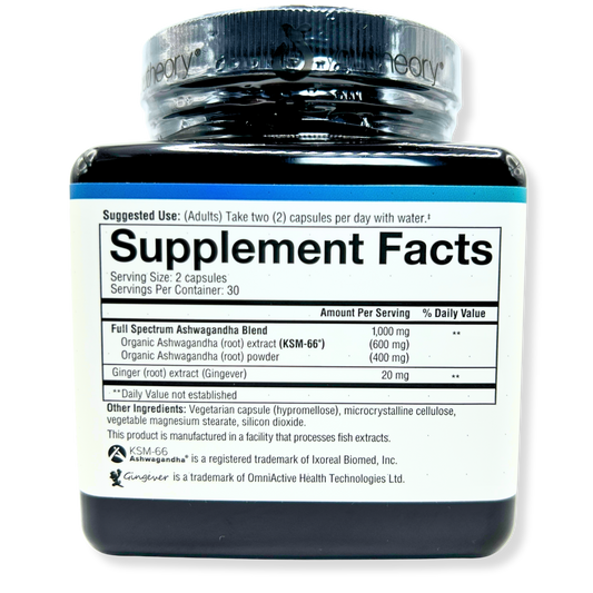 Youtheory Ashwagandha 1000mg – Stress Relief, Mood Support & Natural Energy – 60 Capsules