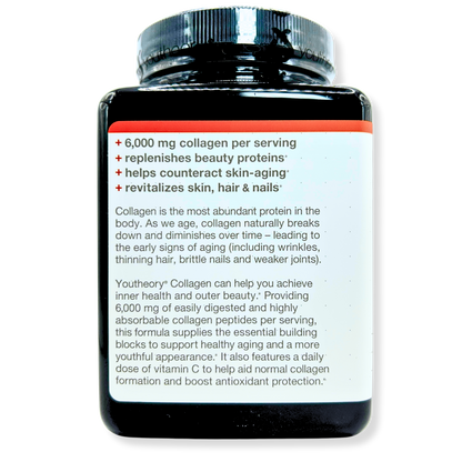 Youtheory Collagen 6000mg with Vitamin C – Hair, Skin & Nail Support – 290 Tabs